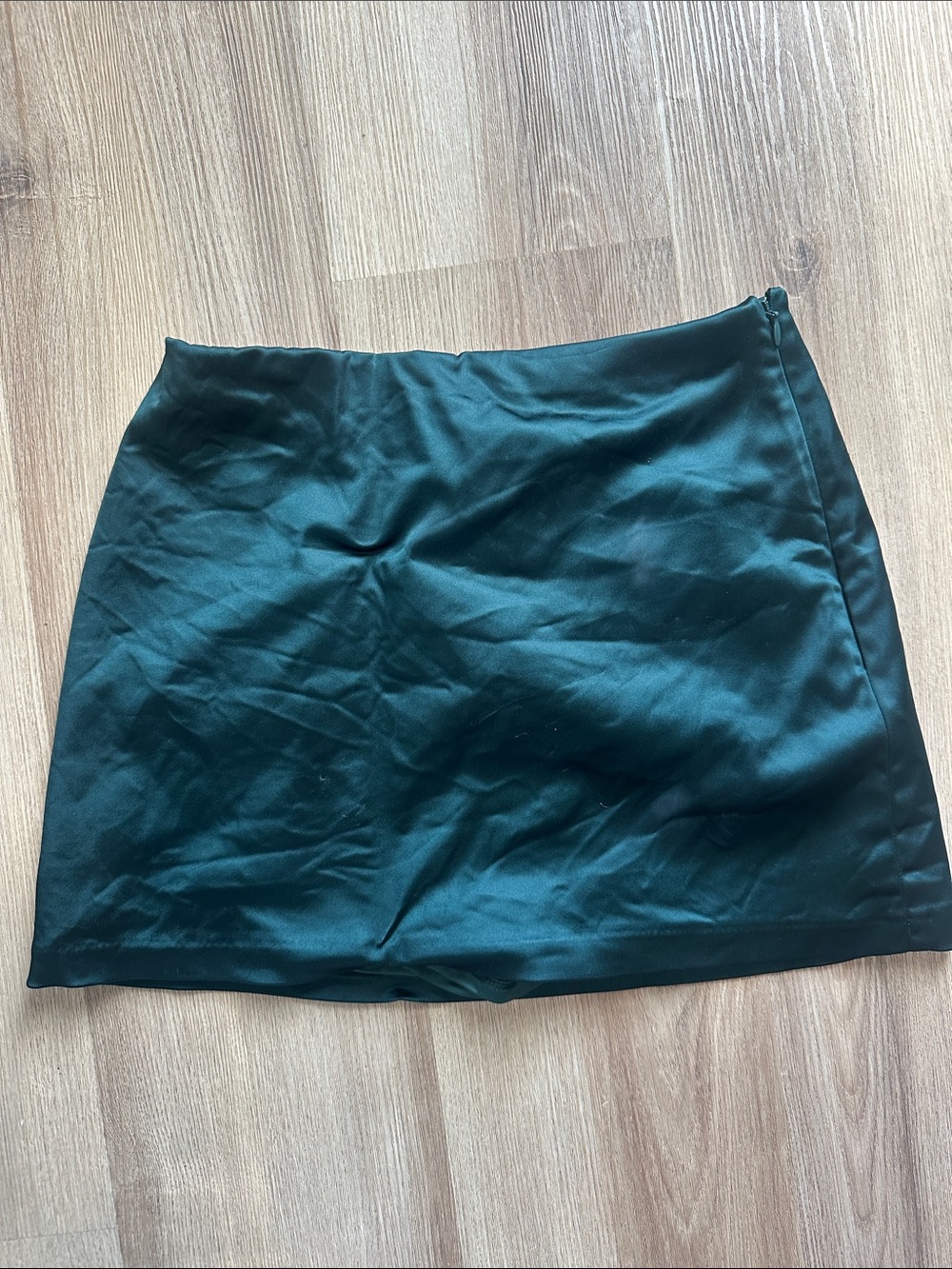 Abercrombie & Fitch Satin Mini Skirt in Teal